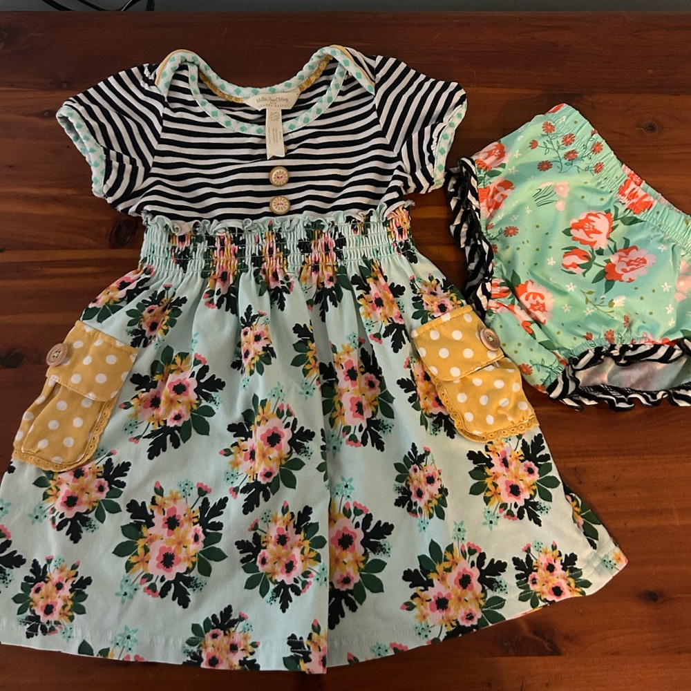 Matilda Jane 18 24 Months Joanna Gaines Cotton Stem Dress Pockets Floral Baby